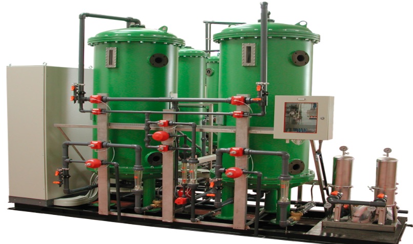 Skid demineralizzatore per alimentazione caldaie ad alta pressione